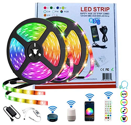 LED Strip Lights 32-8ft-10m Waterproof 5050 RGB App Control Music Sync WiFi Works with Alexa-Google Home IP65 Smart LED Lights Strip Remote Contr LED Strip Lights 32-8ft-10m Waterproof 5050 RGB App Control Music Sync WiFi Works with Alexa-Google Home IP65 Smart LED Lights Strip Remote Contr