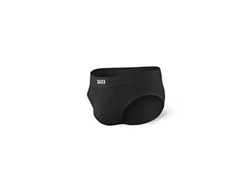 Saxx Underwear Mens Briefs  Undercover Mens Underwear  Pouch Briefs with Fly and Built-in Ballpark Pouch Support Black Medium