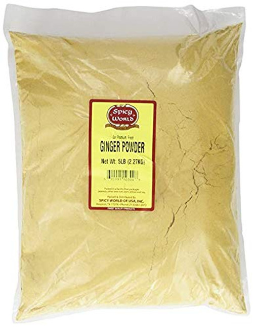 Spicy World Ginger Powder 5 Pound Bulk Bag - Ground Ginger Root