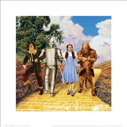 Wizard of Oz Group Foursome Classic Hollywood Movie Film Poster Print 16x16 Wizard of Oz Group Foursome Classic Hollywood Movie Film Poster Print 16x16