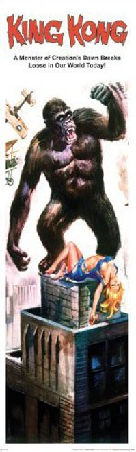 King Kong Classic Hollywood Monster Movie Film Poster Print 12x36 King Kong Classic Hollywood Monster Movie Film Poster Print 12x36