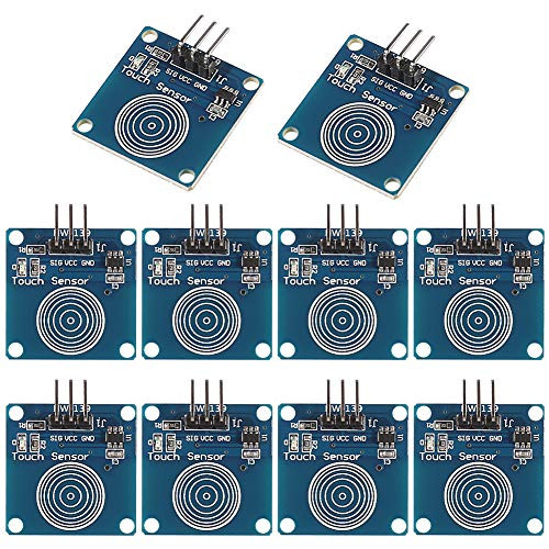 ALMOCN 10PCS TTP223B Digital Touch Switch Module Capacitive Sensor Switch DIY DC 2~5-5V for Arduino Raspberry Pi