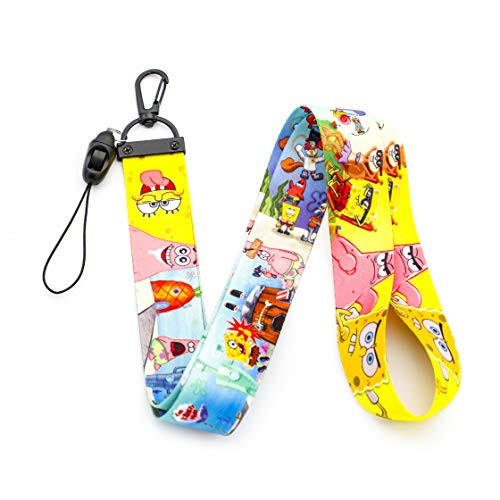 Spongebob Squarepants Lanyard ID Badge Key Chain Holder Keychain