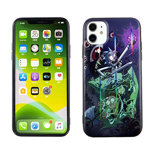 iPhone 11 6-1 Inch TPU Case CASEVEREST 3D Print Design Slim Fit Cover Rick and Morty Sword Fight IP 11