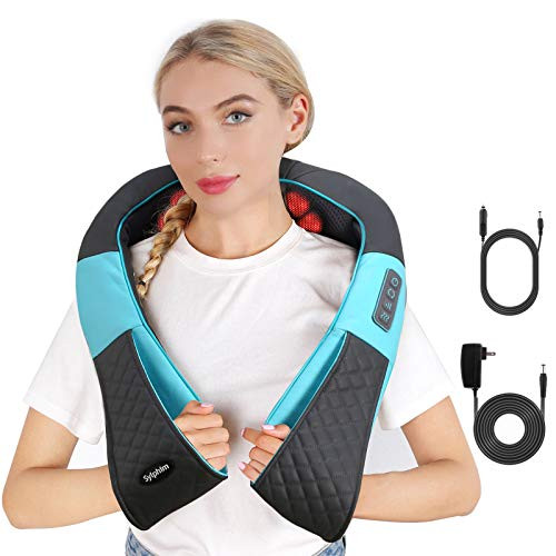 Shiatsu Neck Back Shoulder Massager - Electric Neck and Back Massager with Heat  Deep Tissue 3D Kneading Massage Pillow for Shoulder  Leg  Body Muscle