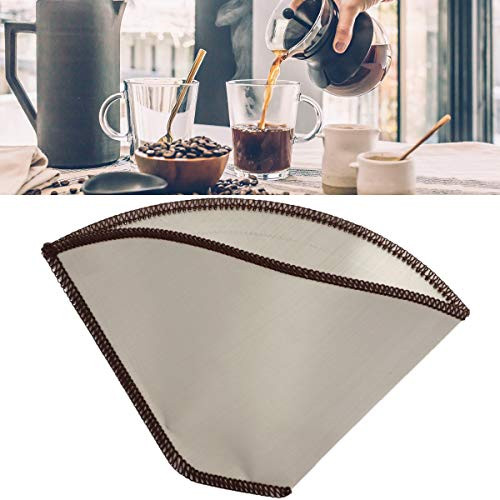 Reusable Pour Over Coffee Filter Stainless Steel Paperless Drip Cone Coffee Filter Coffee Maker for Cups  Mugs  Carafes  Filter Holders -2-6 Cups-