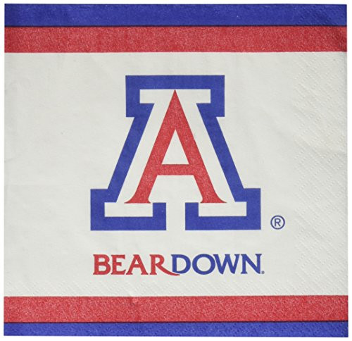 Mayflower Distributing Company 24Count University of Arizona Beverage Napkin, Multicolor