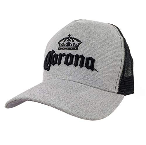 Tee Luv Corona Beer Trucker Hat -Grey and Black-