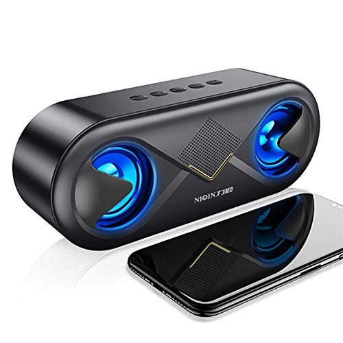 EZVN Portable Wireless Bluetooth Speaker 4D Stereo Sound Loudspeaker Outdoor Double Speakers Support TF Card-USB Drive-AUX