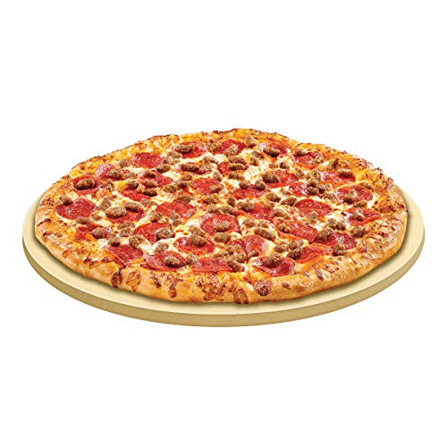 G-a HOMEFAVOR Pizza Stone  15 Inch Round Heavy Duty Cordierite Durable Baking Stone for Oven  Grill and BBQ  Stone Oven Pizza Pan Thermal Shock Resist