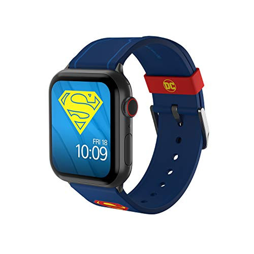 DC Comics - Superman Tactical Edition  Officially Licensed Silicone Smartwatch Band Compatible with Apple Watch  Fits 38mm  40mm  42mm and 44mm