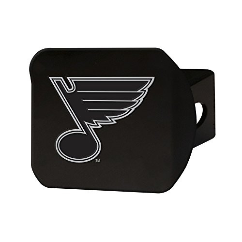 FANMATS 21009 NHL - St. Louis Blues Black Hitch Cover, Team Color, 3.4"x4"