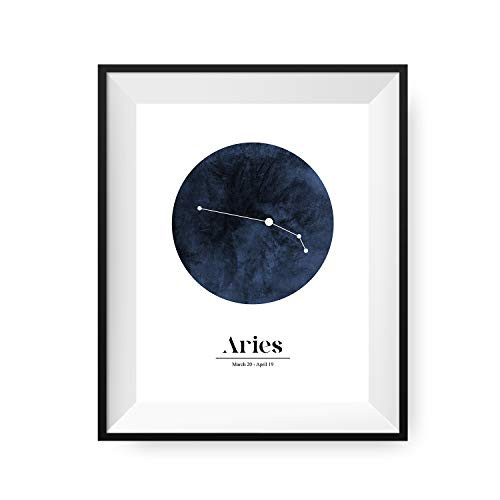 Zodiac Signs - Wall Decor Poster Print - Modern Astrological Fine Art Display -Aries Unframed- Zodiac Signs - Wall Decor Poster Print - Modern Astrological Fine Art Display -Aries Unframed-