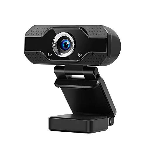 Webcam with Microphone - HB QX730 Computer Webcam 1080p-30fps with Auto Focus Built-in Microphone for Online Education  Video Calling  Conferencing -B