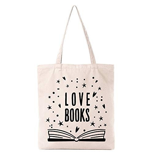 Funny Love Books Cotton Tote Bag Gifts for Bookworm Librarian Teens Women Friends Kids Library Squad Natural Cotton Reusable Tote Bag Classic Eco-Frie Funny Love Books Cotton Tote Bag Gifts for Bookworm Librarian Teens Women Friends Kids Library Squad Natural Cotton Reusable Tote Bag Classic Eco-Frie