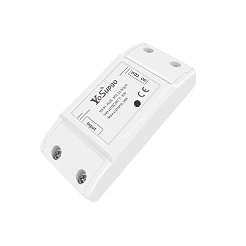 WiFi Momentary Inching Relay Self-Locking Switch Module WiFi Relay Switch Module for Household Appliances  Compatible with Alexa Echo Google Home  DC-