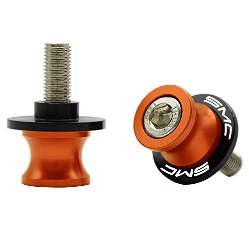 10MM M10 X1-5 Motorcycle Swing arm Sliders Spools CNC Swing Arm Stand Screw For KTM SMC 690 R SMC 790 Orange