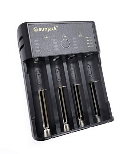 SunJack USB Battery Charger for Rechargeable NiMH-NiCd-IMR-Li-ion - LiFePO4 Batteries