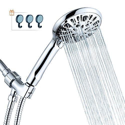 Awinner High Pressure Handheld Shower Head 9 Settings Shower Head with Handheld Spray  4-7 Powerful Shower Heads with Hose 59 In  Adjustable Bracket