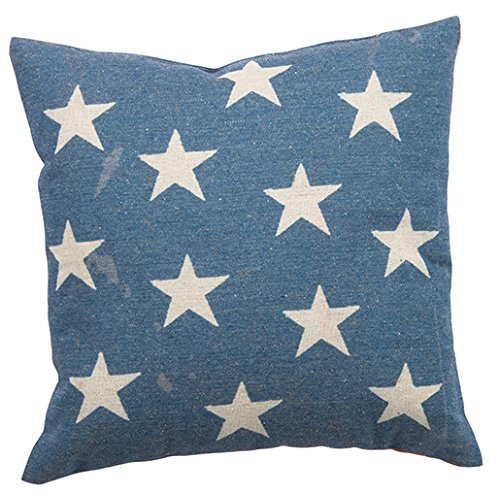 Primitives by Kathy Patriotic American Flag Throw Pillow, 12-Inch Square