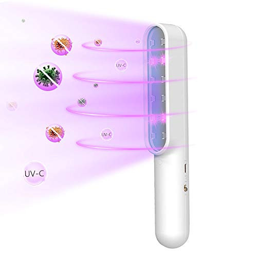 UV Light Sanitizer   UVC Light Sterilizer  Portable UV Wand for travel  Ultraviolet Light Sanitizer Wand UV Sanitizer Disinfection Lamp with USB Charg