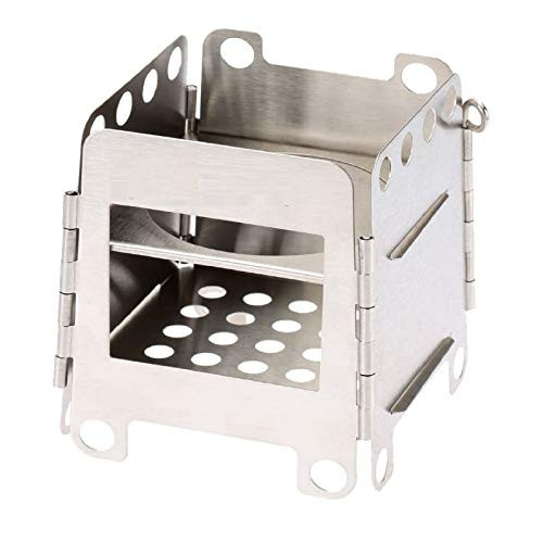 JIADA Camping Stove Portable Folding Backpacking Lightweight Stove Stainless Steel Wood Burning Stoves for Outdoor Hiking Traveling Picnic BBQ JIADA Camping Stove Portable Folding Backpacking Lightweight Stove Stainless Steel Wood Burning Stoves for Outdoor Hiking Traveling Picnic BBQ