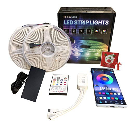 RTECO 32-8Ft Smart WiFi LED Strip Lights Waterproof RGB Light Strip Bluetooth Music Sync LED Strip Lights Kit App Controlled Music Light Strip for RTECO 32-8Ft Smart WiFi LED Strip Lights Waterproof RGB Light Strip Bluetooth Music Sync LED Strip Lights Kit App Controlled Music Light Strip for