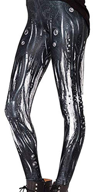 Aventy Womens Galaxy Star Digital Printed High Waist Stretchy Ankle Length Footless Pants Elastic Tights Leggings -Black Eyes  One Size-
