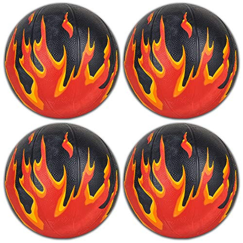 Edgewood Toys 7 Flame Basketballs - Kids Basketball Ball for Indoor and Outdoor Use - Small Basketball Great for Beginners - Arcade Game Youth Basketba