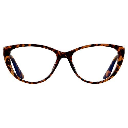 Blue Light Blocking Glasses Women Bluelight Blocker Computer Cateye Clear Reading Cat Eye Eyeglasses Frame Tortoise ANDWOOD