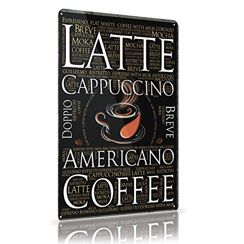 SKYPOP Metal or Wood Coffee Sign  Coffee Signs for Coffee Bar  Coffee Bar Decor  Coffee Bar Sign  Coffee Station  Coffee bar Accessories  Coffee Table