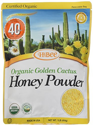 Hibee Golden Cactus Honey Powder Organic  16 oz -Pack of 2-