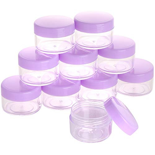 Tecbeauty 30-Pack 15g Empty Sample Containers with Lids for Lotion  Cream  Beauty Product  Purple