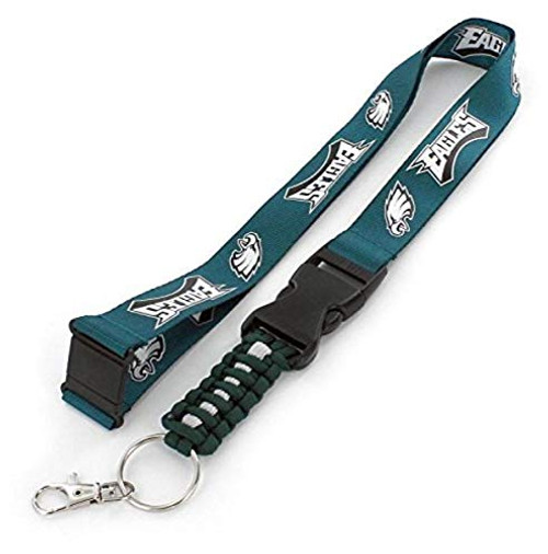aminco NFL Philadelphia Eagles Paracord Survival Keychain Lanyard aminco NFL Philadelphia Eagles Paracord Survival Keychain Lanyard