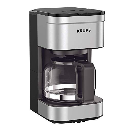 KRUPS KM202850 Simply Brew Compact Filter Drip Coffee Maker  5-Cup  Silver -Renewed-