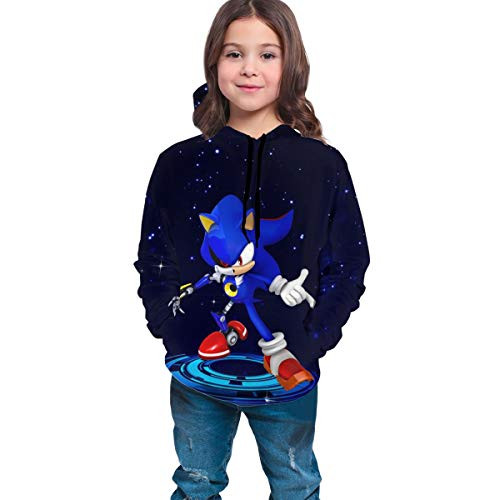 Kids Sonic The Hedgehog Hooded Sweatshirt 3D Print Pocket Hoodie Pullover Top For Boys and Girls
