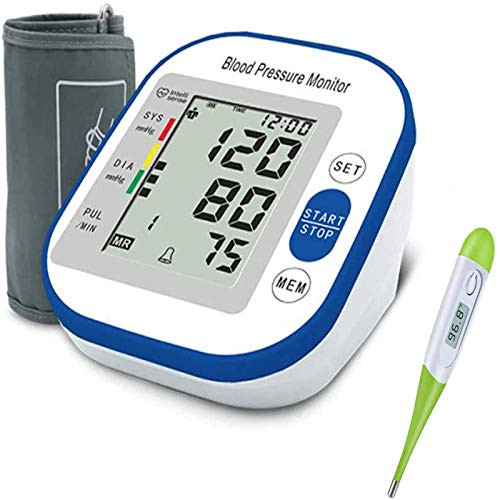 Digital Blood Pressure Monitor Blood Pressure Monitor Upper Arm Rechargeable BP Monitor Machine with LED Display
