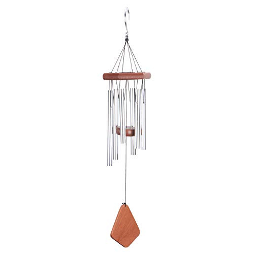 MUMTOP Wind Chimes 21 Inch Memorial Wind Chime Musically Tuned Indoor Outdoor Patio and Garden Decor Silver MUMTOP Wind Chimes 21 Inch Memorial Wind Chime Musically Tuned Indoor Outdoor Patio and Garden Decor Silver