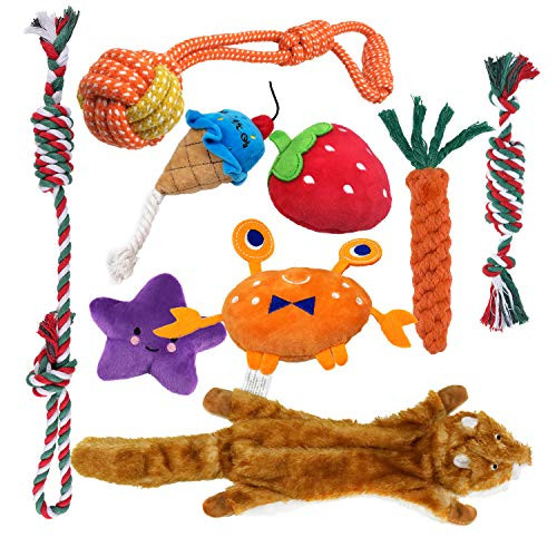 Squeaky Dog Toys for Puppy Small Dogs Puppy Dog Rope Toys Puppy Toys for Teething Puppy Chew Toys for Small Dogs 9 Pack Interactive Dog Toys for Bored Squeaky Dog Toys for Puppy Small Dogs Puppy Dog Rope Toys Puppy Toys for Teething Puppy Chew Toys for Small Dogs 9 Pack Interactive Dog Toys for Bored