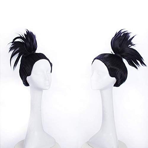 Man Short Black Cosplay Wig for Anime Halloween Costume Wig