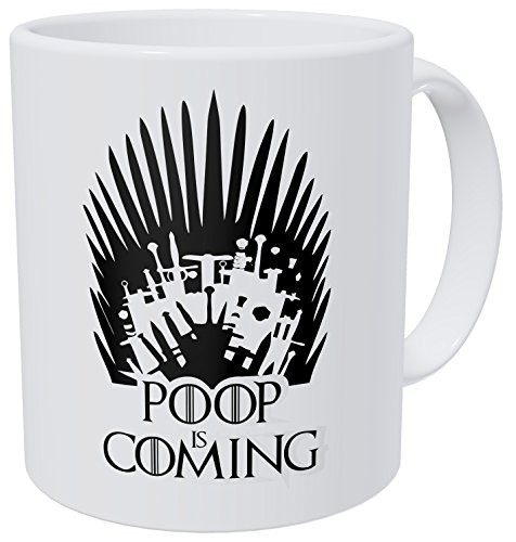 A Mug To Keep - Poop Is Coming - 11 Ounces Gift Coffee Mug - Funny Inspirational And Motivational