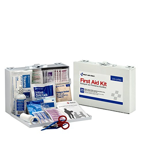 First Aid Only 25 Person First Aid Kit, Metal Case, 107 Pieces