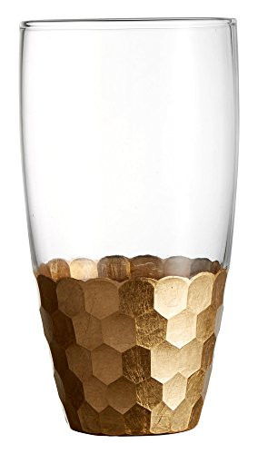 Fitz and Floyd 229705-HB-B Daphne Highball Tumblers (Set of 4), Gold