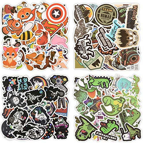 200 Pcs Funny Water Bottles Stickers  Cool Laptop Sticker for Computer Hydro Flask Guitar Bike Skateboard Stickers Waterproof Vinyl Decals Stickers Be