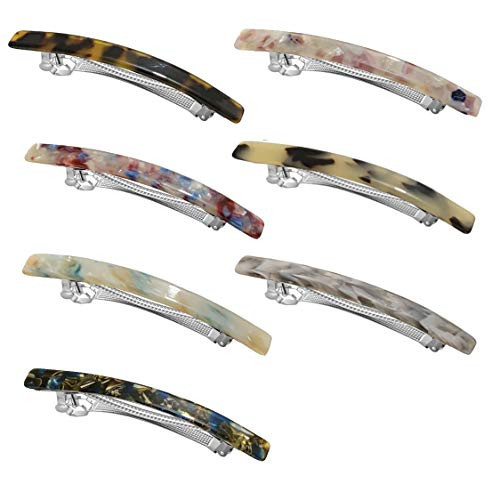 Women Acrylic Resin Hair Barrettes Fashion Geometric Alligator Hair Clips Hair Accessories -7 Pcs E- Women Acrylic Resin Hair Barrettes Fashion Geometric Alligator Hair Clips Hair Accessories -7 Pcs E-