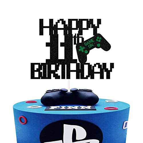 Game Controller Happy 11th Birthday Cake Topper Gaming Birthday Cake Decoe 11 Years Old for Gamer Party  Happy Birthday Video Game Party Decoration Su