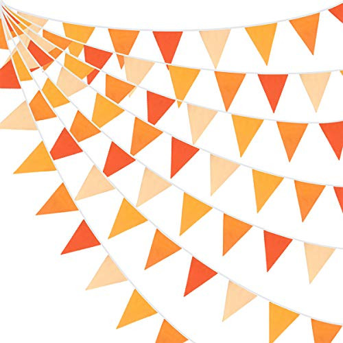 10M-32Ft Triangle Flag Fabric Banner Cotton Pennant Garland Cloth Bunting for Fall Decor Autumn Wedding Birthday Party Thanksgiving Day Home Nursery O 10M-32Ft Triangle Flag Fabric Banner Cotton Pennant Garland Cloth Bunting for Fall Decor Autumn Wedding Birthday Party Thanksgiving Day Home Nursery O