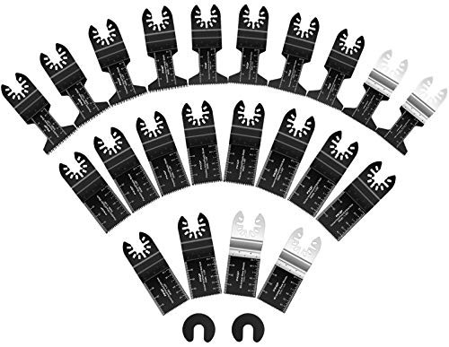 22 Oscillating Saw Blades Metal Wood Multitool Quick Release Saw Blades Compatible with Fein Multimaster Porter Cable Dewalt BlackandDecker Bosch Dremel