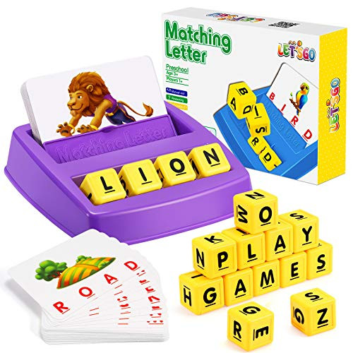 LETS GO Educational Games for Kids Ages 4-8  Matching Letter Game for Kids Toys for 3-8 Year Old Boys Girls for 4-8 Year Old Girls Boys Preschool Ki