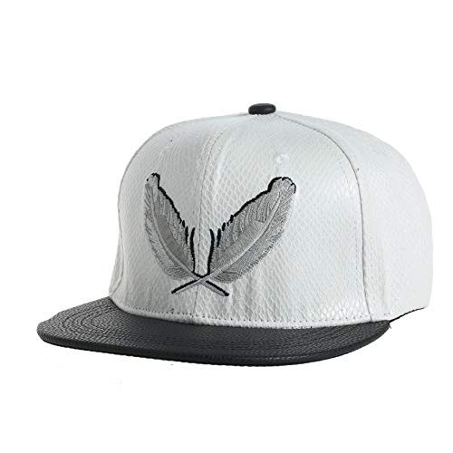 Hip Hop Hat Snapback Baseball Cap Rap Cap Flat-Brimmed Hat Rock Cap Adjustable Snapback  Hat for Men and Women Back Button Cap  Neutral Trucker hat -S